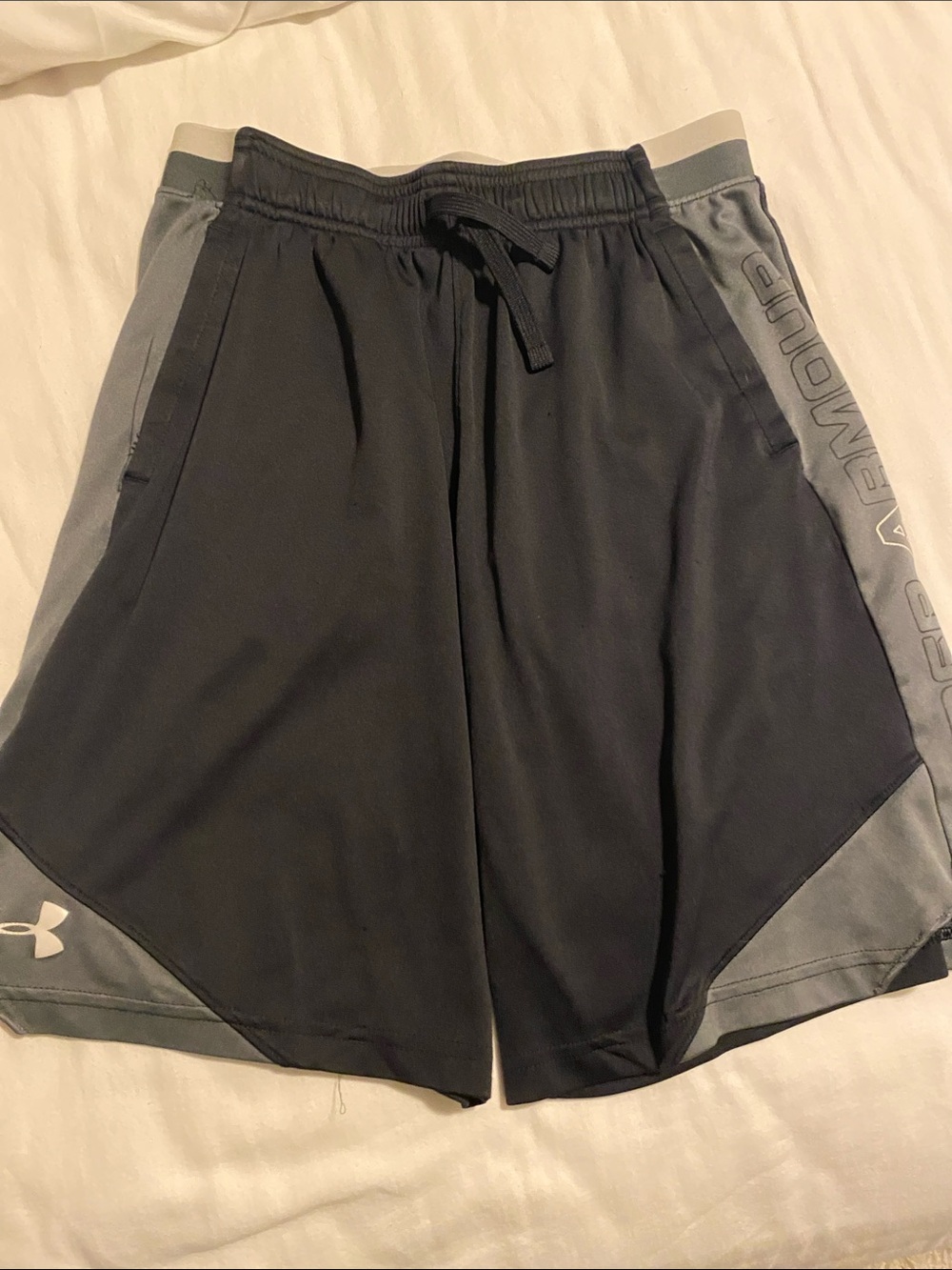 Under Armour Men’s Black and Gray Athletic Shorts